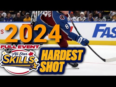 Full video of the hardest shot | 2024 NHL All-Star skills