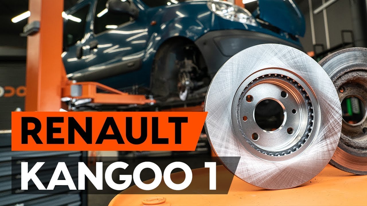 Como mudar discos de travão da parte dianteira em Renault Kangoo KC01 - guia de substituição