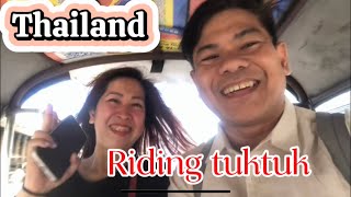 RIDING TUKTUK AND WALKING AT LUMPHINI PARK BANGKOK THAILAND