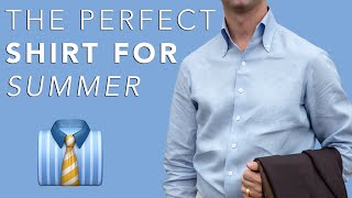 Unboxing The PERFECT Summer Shirt 👔 Wil Whiting Bespoke Blue Linen Casual | Kirby Allison