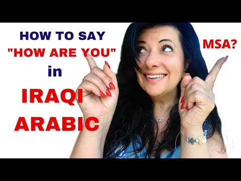 How to say "How are you" in Iraqi Arabic