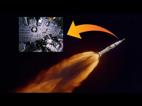 Launch from inside an Apollo capsule (restored in 4K/30 fps)