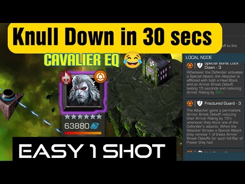 Knull 1 Shot Cavalier EQ Boss 3.2 | Destroyer of Light | #mcoc #marvel #contest