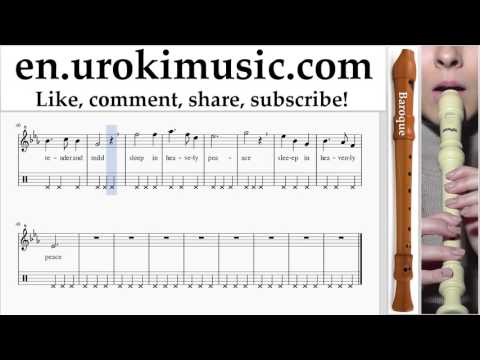 How to Play Recorder (B.) Silent Night Tabs Part#2 um-b-rn352