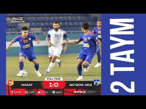 Coca Cola Superliga. 22-tur NASAF — QO'QON-1912 1:0 2-taym.   ⚽️ Bobir Abduxoliqov, 54 (1:0)