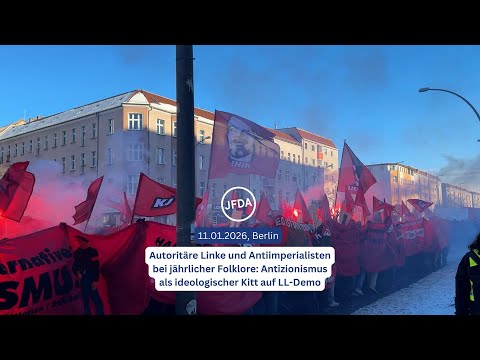 Linksautoritäre Folklore bei Liebknecht-Luxemburg Demonstration - Berlin, 11.01.2026