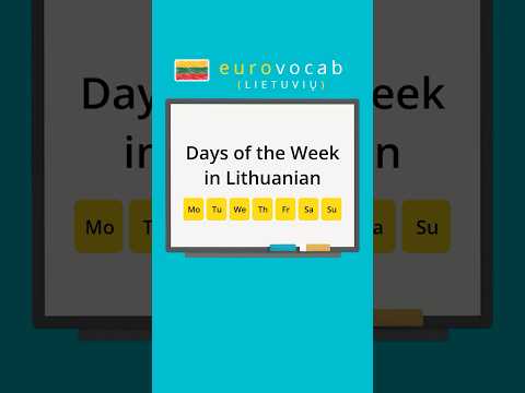 Learn Lithuanian - Days of the Week