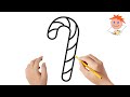 How to draw a Christmas candy cane | Easy drawings 🎅