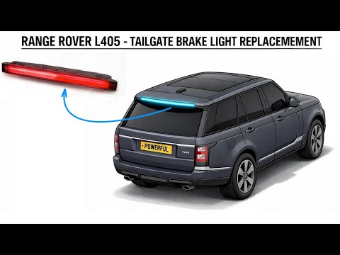 Range Rover L405 Tailgate Spoiler Brake Light LED Lamp Replacement Removal LR107601
