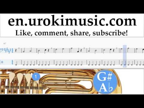 Tuba lessons Michael Jackson - Beat It Sheet Music Tutorial Part#1 um-i352