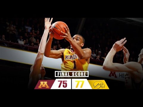 Highlights: Gophers Comeback Falls Short in 77-75 Iowa Loss
