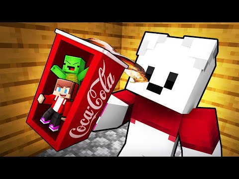 JJ and Mikey Hide Inside COCA COLA To Prank Carrie in Minecraft (Maizen)