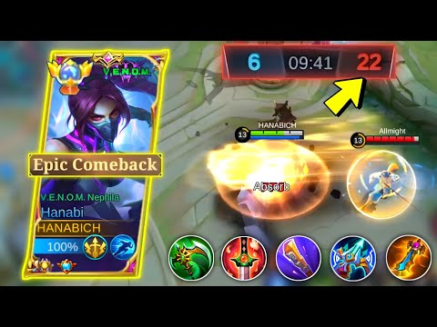 IMPOSSIBLE EPIC COMEBACK! BEST HERO FOR EPIC COMEBACK! 🔥 HANABI BEST BUILD 2023 | MLBB