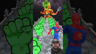 O tum tum sahur e o Hulk ficaram com medo do homem aranha #shorts #spiderman #hulk