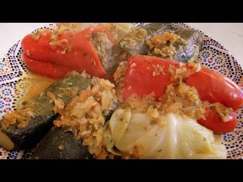 Stuffed Vegetables Recipe - Video with my Grandmother - CookingWithAlia - Episode 98