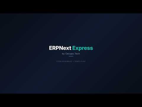 ERPNext Express overview video