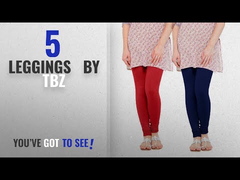 Top 10 Tbz Leggings 2018 TBZ Viscose Lycra Women's Leggings Red & Navy Blue -Pack of two -