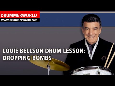 Louie Bellson Drum Lesson: DROPPING BOMBS - #louiebellson  #drummerworld