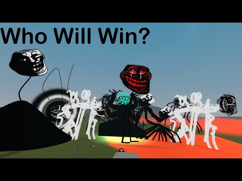 ALL TROLLGE SNPC FIGHT - GarrysMod Sandbox (Trollge Mod Pack)