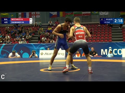 1/8 GR - 60 kg: M. RAHMANOV (AZE) df. N. NESTAROV (BUL), 7-2