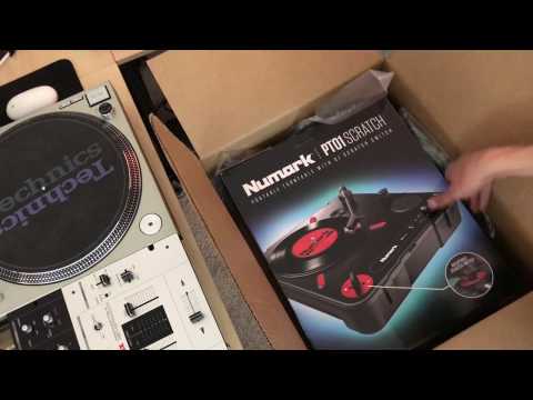 NUMARK PT01 SCRATCH Unboxing and Diamond tip Needle Install