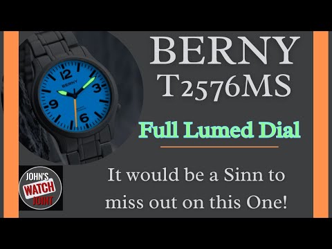 Berny T2576MS Full Lumed Dial. If the Sinn 556a and Seiko SNK803 had a baby...