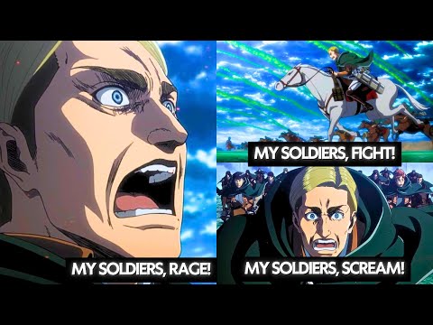 Attack on Titan Motivational Speech by Erwin Smith • Final Suicide Charge with Courageous Soldiers