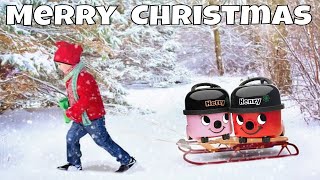 ⛄ MERRY CHRISTMAS FROM HENRY HOOVER TV Family ~ We Took our Mini Vacuum Cleaners SLEDGING in SNOW ❄