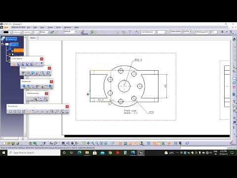 Catia Drafting Exercise- 1 #catia #catiatutorial #catiabeginnerstutorial #catiadesign #catia3d