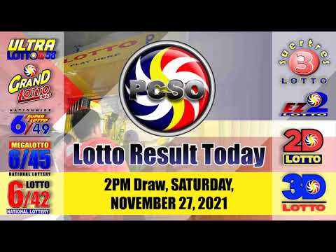 Swertres|3D and EZ2|2D Lotto 2PM Draw, Saturday, November 27, 2021