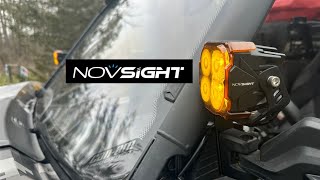 Novsights CYBER 1 Series | 3 Inch Cube Pods Off-road Auxiliary Light Install On A CanAm Commander