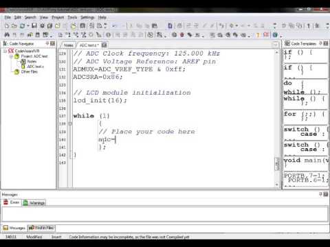 CodeVison avr AVR - ADC  Tutorial