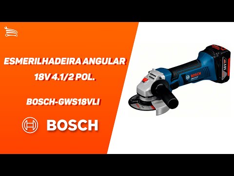 Esmerilhadeira Angular 18V 4.1/2 Pol. com 2 Baterias 4,0Ah, Carregador 220V e Maleta L-BOXX - Video