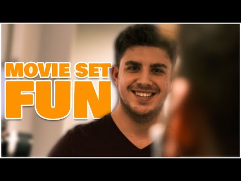 Movie set fun! Behind the scenes