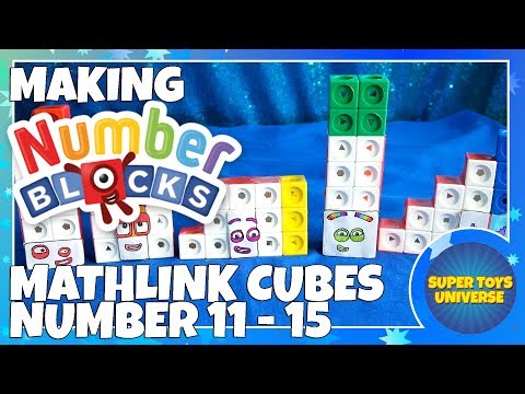Making Mathlink Cube Numberblocks 11 to 15!!