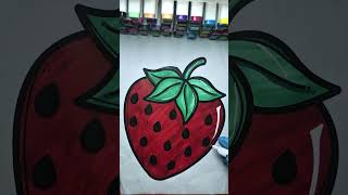 Strawberry Drawing with Relaxing ASMR | Satisfying Art for Sleep & Focus #asmrsounds #satiafying