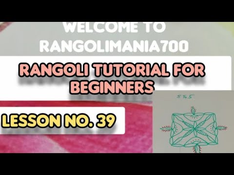 LESSON 39 ( how to do rangoli with dots 5 to 5) II RANGOLI TUTORIAL FOR BEGINNERS II RANGOLIMANIA700