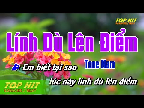 Lính Dù Lên Điểm Karaoke Tone Nam (Song Ca) Nhạc Sống | TOP HIT KARAOKE