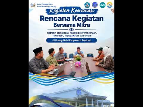 Rapat Koordinasi dengan Mitra Terkait Kegiatan di Gedung Balai Utama De Universitaria UBB