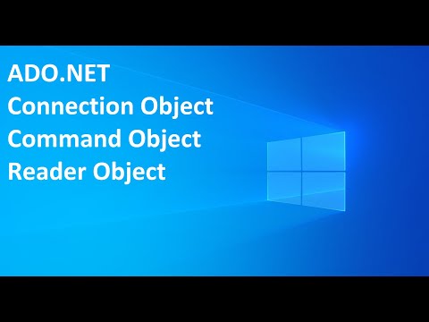 Ado Net Sqlconnection Sqlcommand Sqlreader Objects