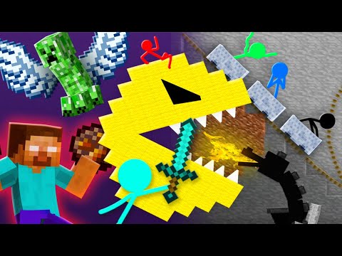 Sticktoon - Stickman VS Minecraft: The Movie #1 - AVM Shorts Animation