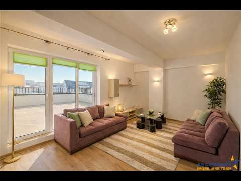 Apartament tip penthouse. mobilat, utilat, 2 terase, 100mp, Tractorul, Brasov. — Video