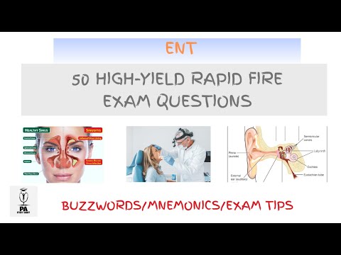 ENT Exams Prep 50 High Yield Questions Review!
