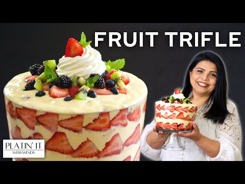 Super EASY Fruit Custard Trifle Recipe