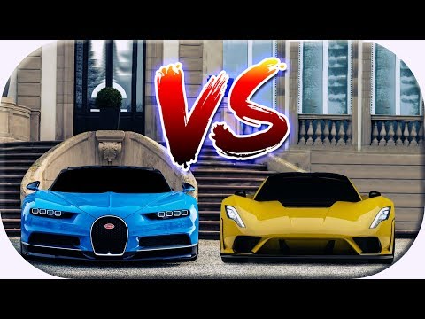 Hennessey Venom F5 vs Bugatti Chiron  MOVIE - Fastest Cars In The World comparison