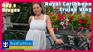 Cruise Vlog Day 5: Bruges Canal Tour & The Famous Giant Hot Chocolate! (Sailing into Storm Amy) 🚢💨