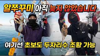 다 늦었다고 할 때 인천은 '기회의 땅'이 였습니다👍🏻ㅣ인천 알쭈꾸미 잡는 꿀팁 | 니켄 도토리 에기 ㅣ연안부두 바니호 🛥️
