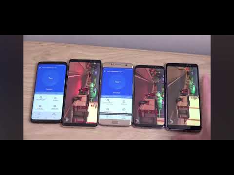 Samsung Galaxy S9 vs A8+ vs S7 edge S8 note 8 speed test 