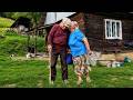 Happy Old Age Of An Elderly Couple With A Big Heart Living In Mountains Far From Civilization