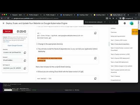 App Dev Deploying the Application into Kubernetes Engine Python GSP188